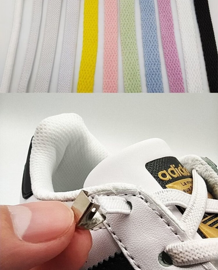 小白鞋鞋带免系扣带钻卡夹懒人子金属配件按压儿童鞋带扣子免系 n67