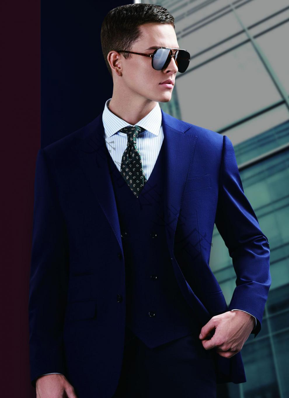 金盾西服男自营高端新款男士装男服羊毛装套装男定做休闲外套企业定制