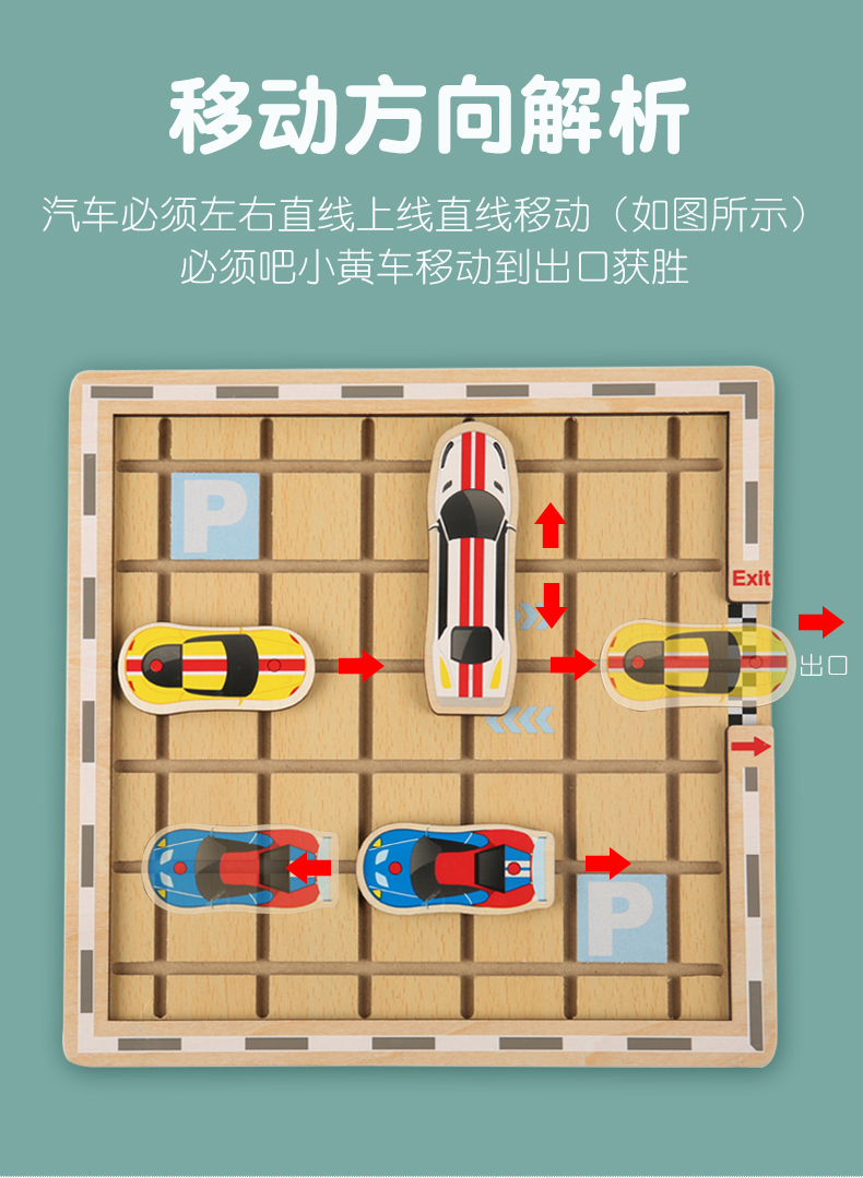 六一儿童节礼物a移车出库闯关游戏儿童逻辑思维训练力玩具华容道学生