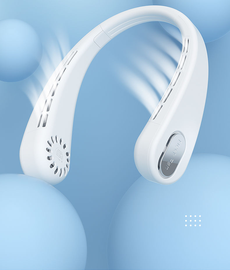 dcoud小米米家通用挂脖风扇迷你无叶大风力随身便携懒人usb充电学生