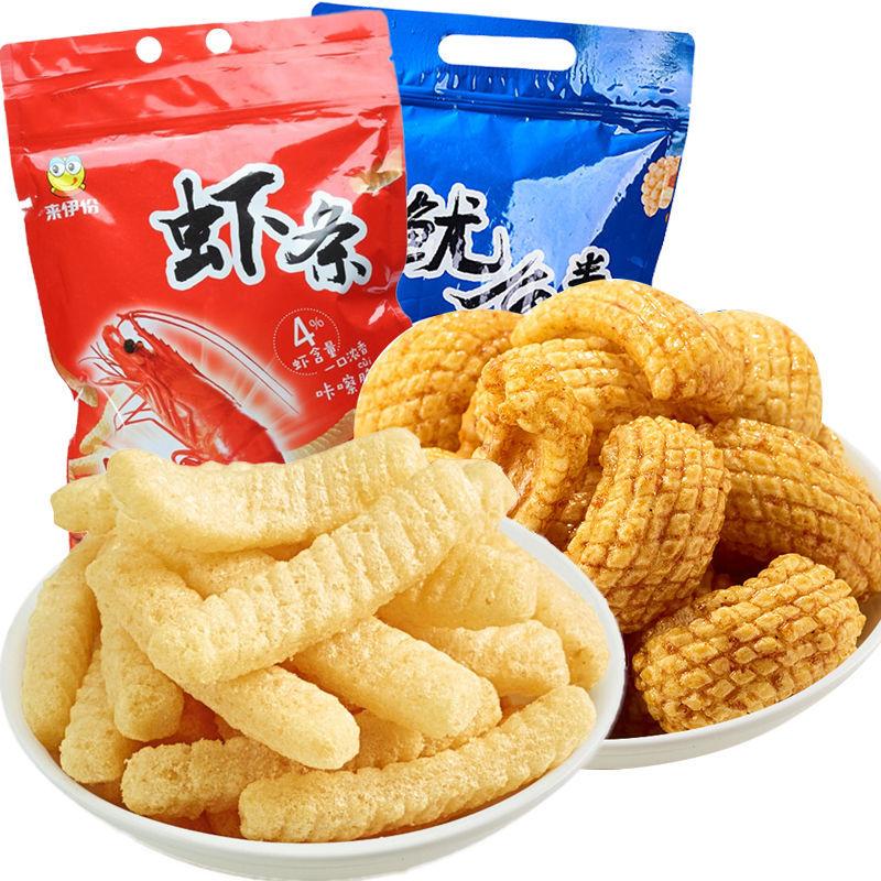 来伊份鱿鱼卷188g膨化零食鱿鱼圈鱿鱼酥大包鲜办公室休闲食品来伊份