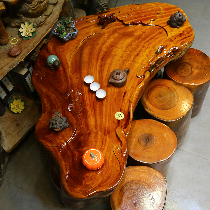 天然树根实木茶台木根雕茶几家用木雕茶海客厅茶桌hs6970【图片 价格