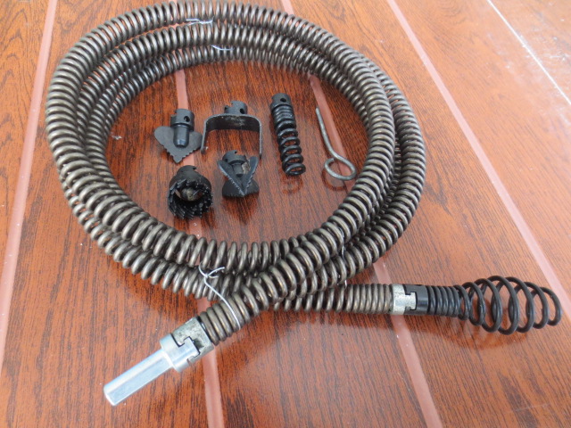 疏通机弹簧家用下水道疏通工具手电钻疏通管道弹簧12mm 1米头簧 2.