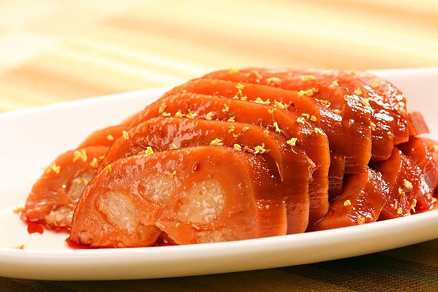 宝应桂花糯米藕 莲藕扬州特产真空素食糖甜藕约800g-1000g【图片 价格