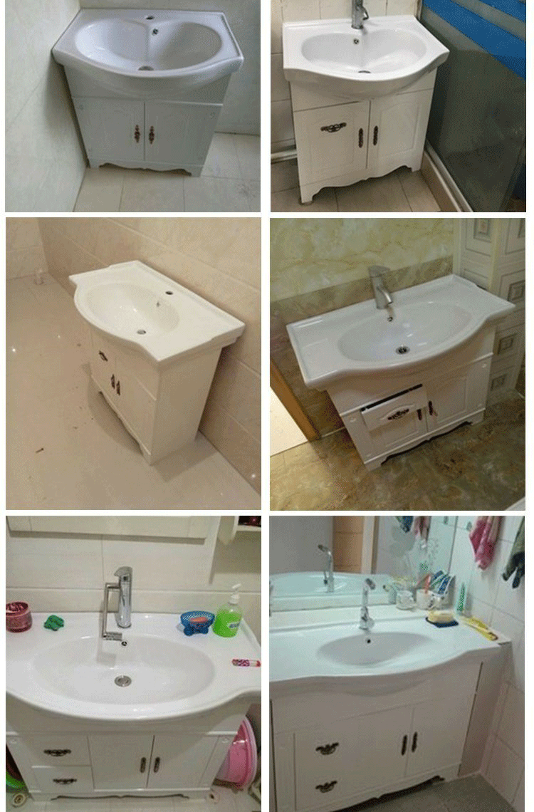 美式弧形仿古浴室柜落地浴室柜落地欧式洗手盆欧式洗脸盆柜组合落地式