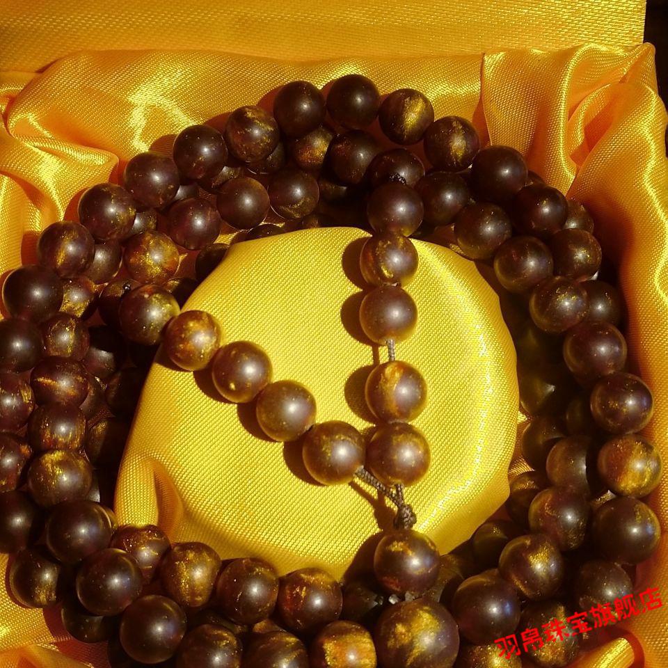 龙涎香紫金砂老油料卡10mm108颗多圈手串龙涎香紫金砂老油料卡10mm108