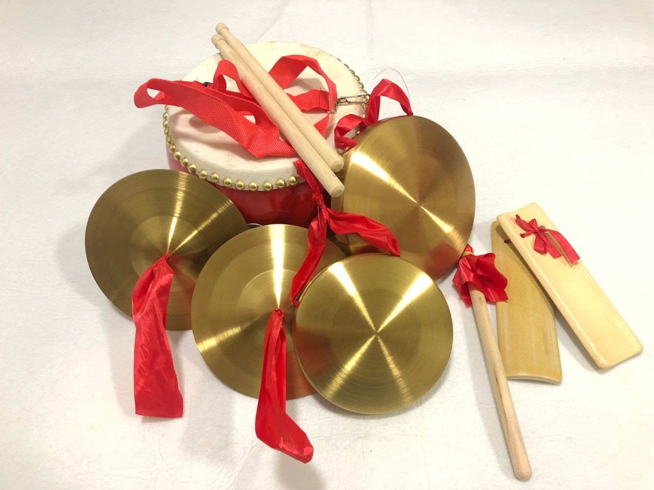 大中小场合三句半表演道具学校公司庆典成人儿童打击乐器锣鼓镲40鼓30