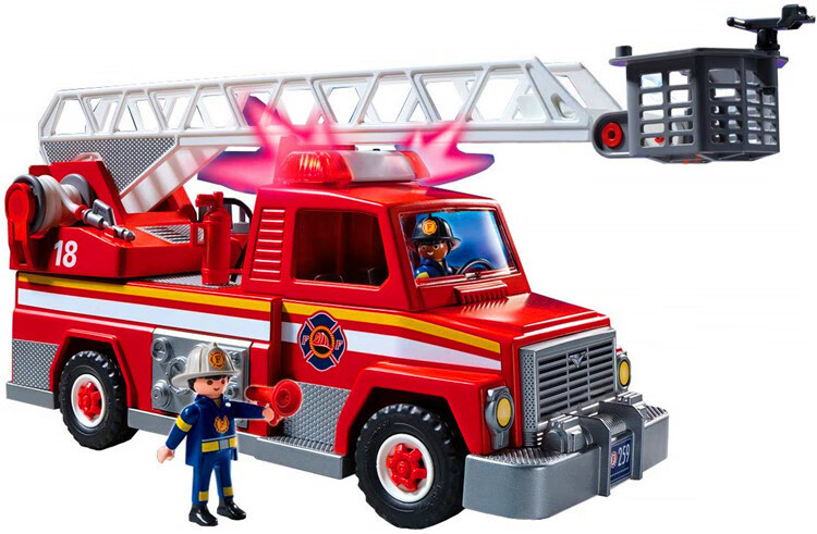 德国playmobil摩比世界垃圾车消防车警车工程卡车 黑色 北京现货