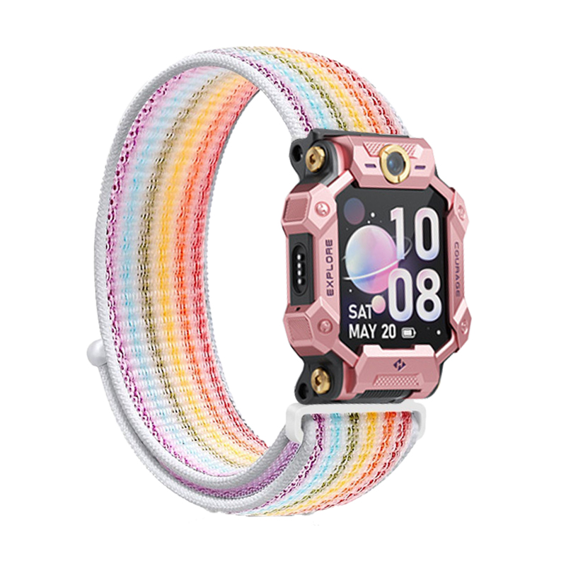 oein适用小天才儿童电话手表z7表带尼龙编织魔术贴舒适柔软透气吸汗