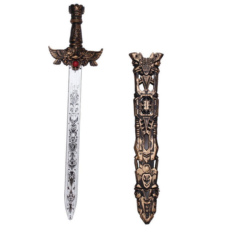 大号55cm轩辕剑宝剑玩具刀剑塑料剑带刀鞘软剑身模型男孩礼物紫色轩辕