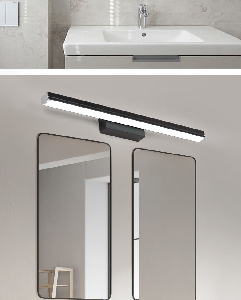 感应式镜前灯自带开关全铝材可换光源设计智能人到灯亮化妆洗漱灯感应