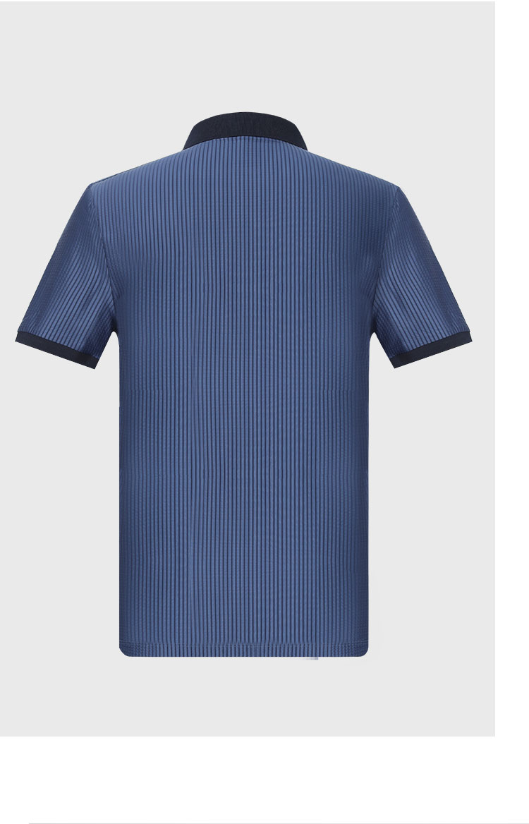 透气柔软迪柯尼dikeni高端轻奢男装易打理商务时尚竖条纹易打理polo衫