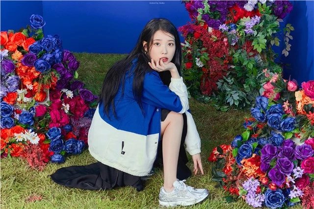 iu同款衣服 iu李知恩同款衣服蓝白拼色外套防晒衣女夏薄款休闲运动