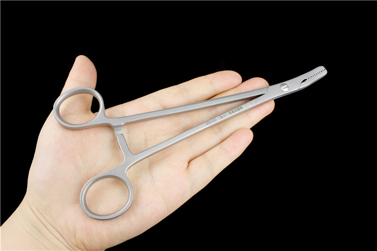 小动物骨科手术器械医用指掌骨多齿持骨钳手外科直型弯头复位钳宠物骨