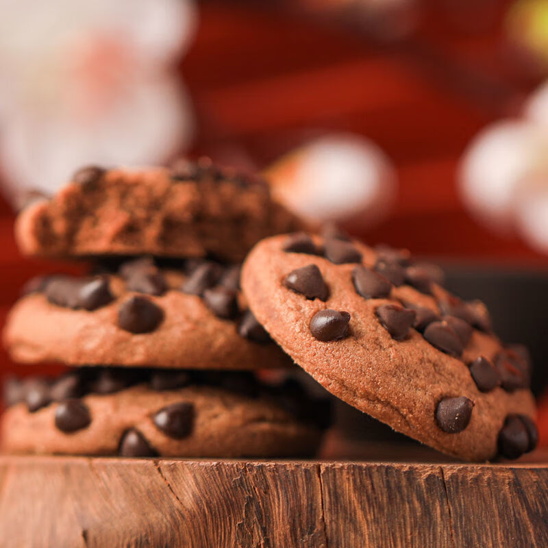 巧能豆逗多趣多多爆浆曲奇饼干零食日式圆饼休闲零食小吃巧克力豆曲奇