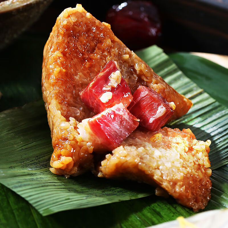 鲜肉粽腊肉粽子火腿粽蛋黄肉粽真空大粽子 团购端午4种口味可选