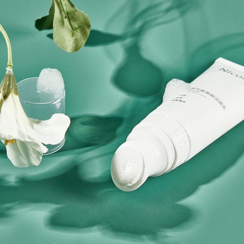 nicor山茶花氨基酸洗面奶 温和洁面乳护肤品洗面奶山茶花120ml2瓶 刷