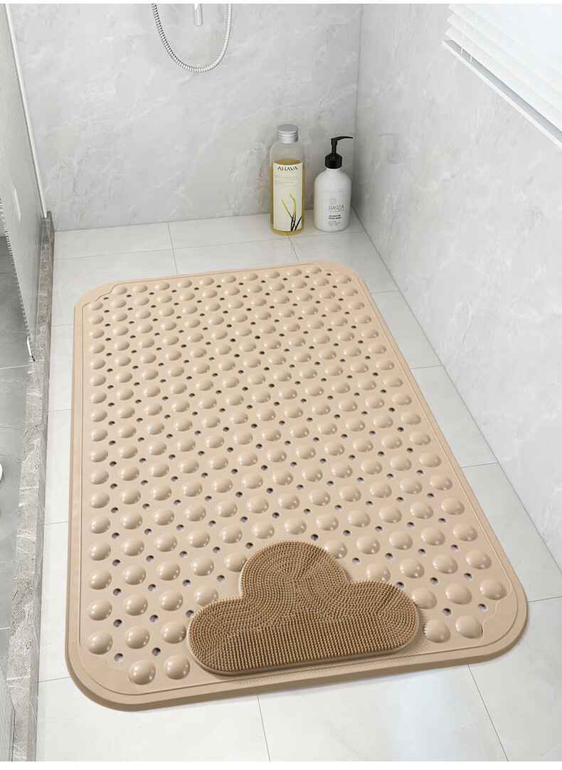 防滑垫淋浴浴室防滑淋浴房洗澡脚卫生间防摔老人孕妇pvc按摩脚大蓝色