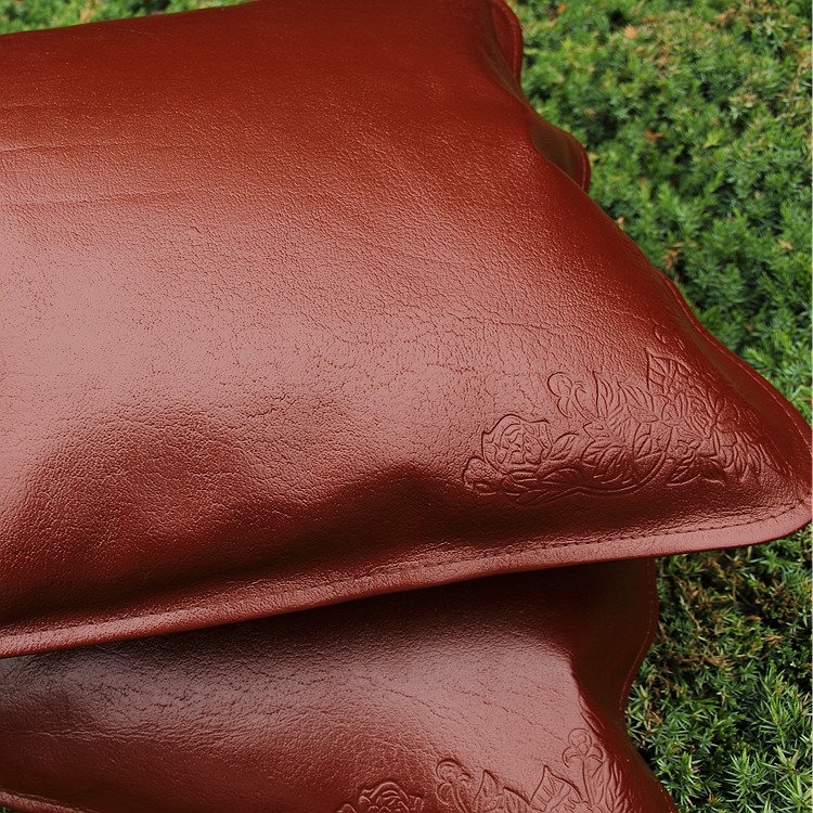 2022新款牛皮枕头套牛皮枕套夏季凉席枕席单人头层水牛皮海宁真皮一对