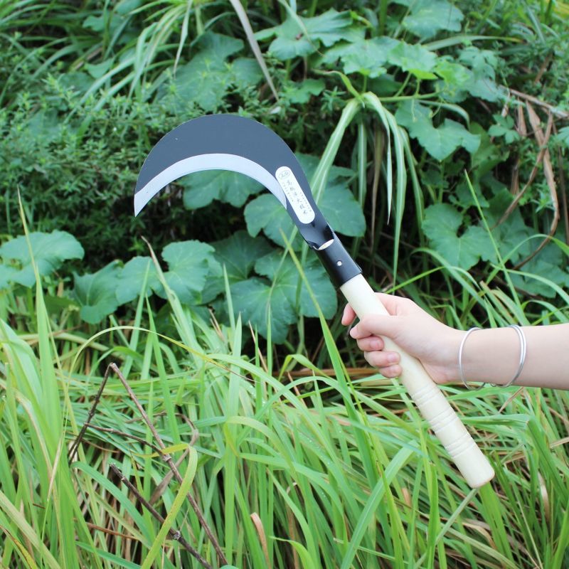 农用长柄镰刀绿化割草刀除草割镰刀韭菜弯刀割麦子打草廉刀禾镰110