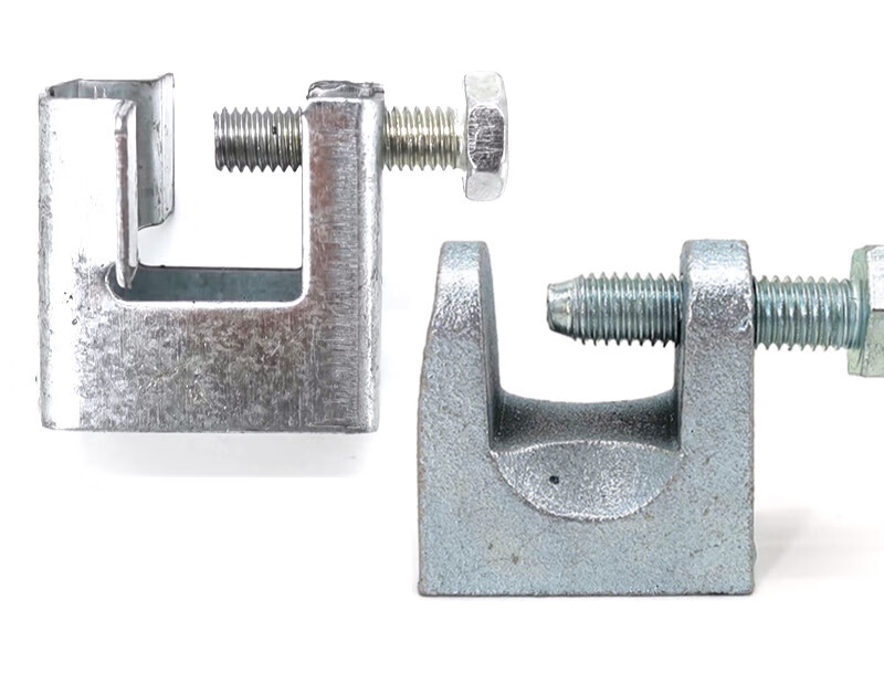 铸铁老虎卡c型钢吊件h槽钢挂钩工字钢梁卡方形铁皮镀锌虎口夹牙铸铁