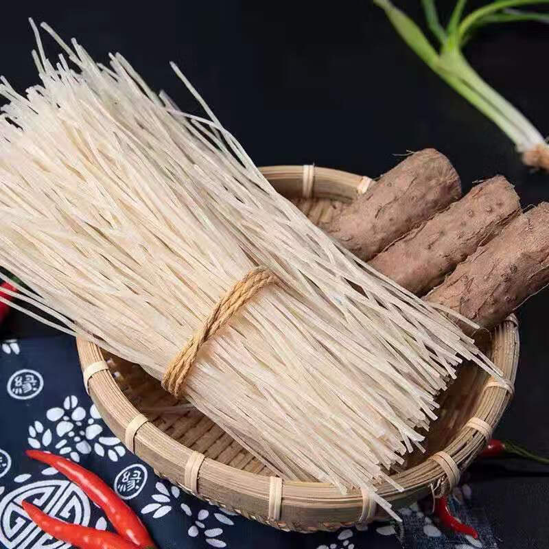 正宗铁棍山药粉条山药粉条河南特产纯手工制作山药粉丝 传统制作山药