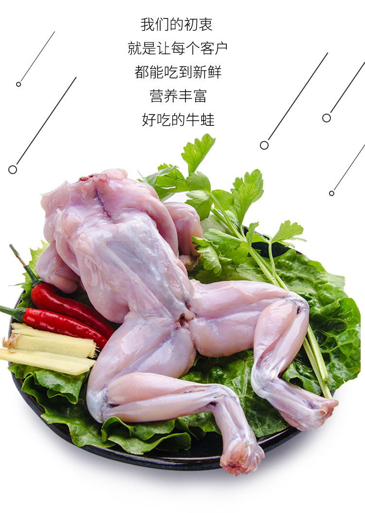 四斤牛蛙肉新鲜冷冻去皮去头去脚趾去内脏1斤一斤牛蛙