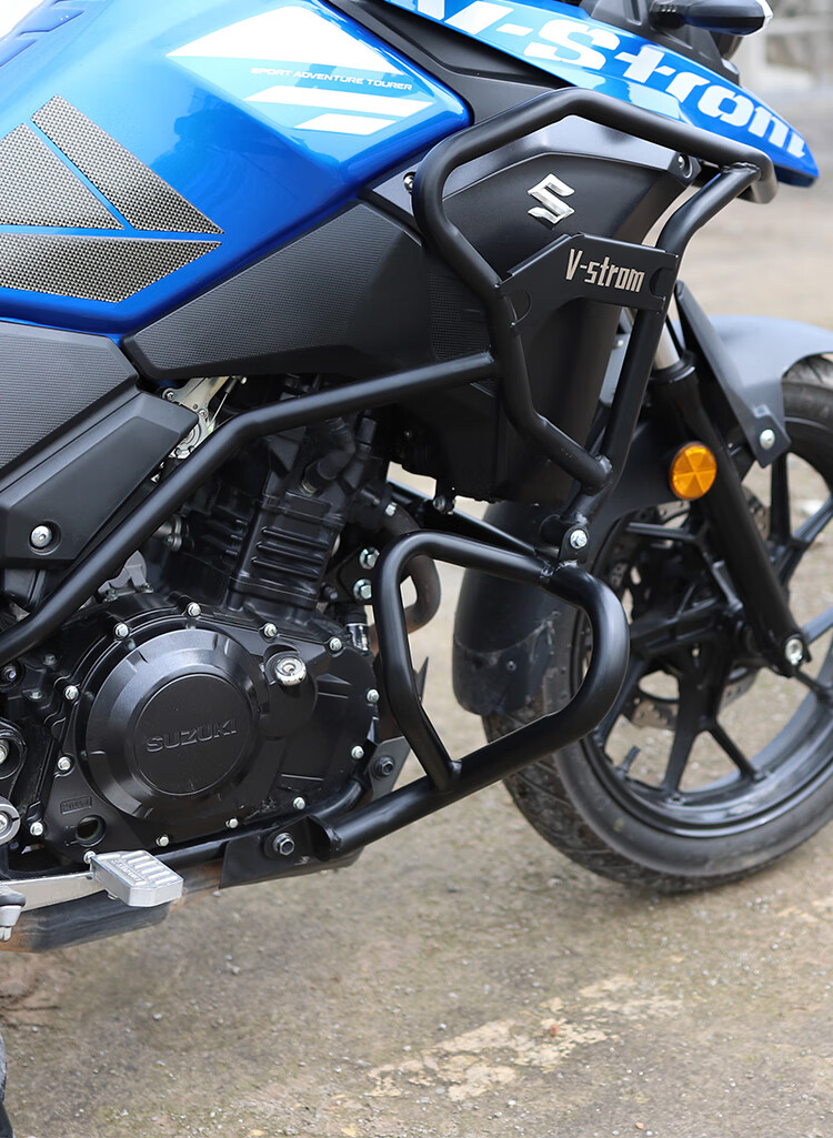 dl250保险杠护杠改装前全包围竞技杠后边箱防摔杠dl竞技杠黑色胶头