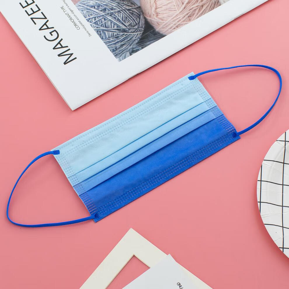 致净彩虹口罩渐变色彩色男女潮款一次性三层时尚网红同款夏季薄款