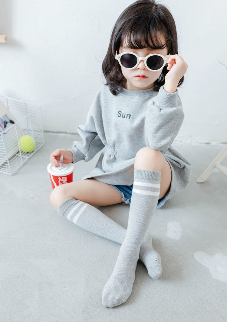 女童长筒袜棉质宝宝足球袜不勒腿可爱长袜子网眼韩版洋气透气袜学生