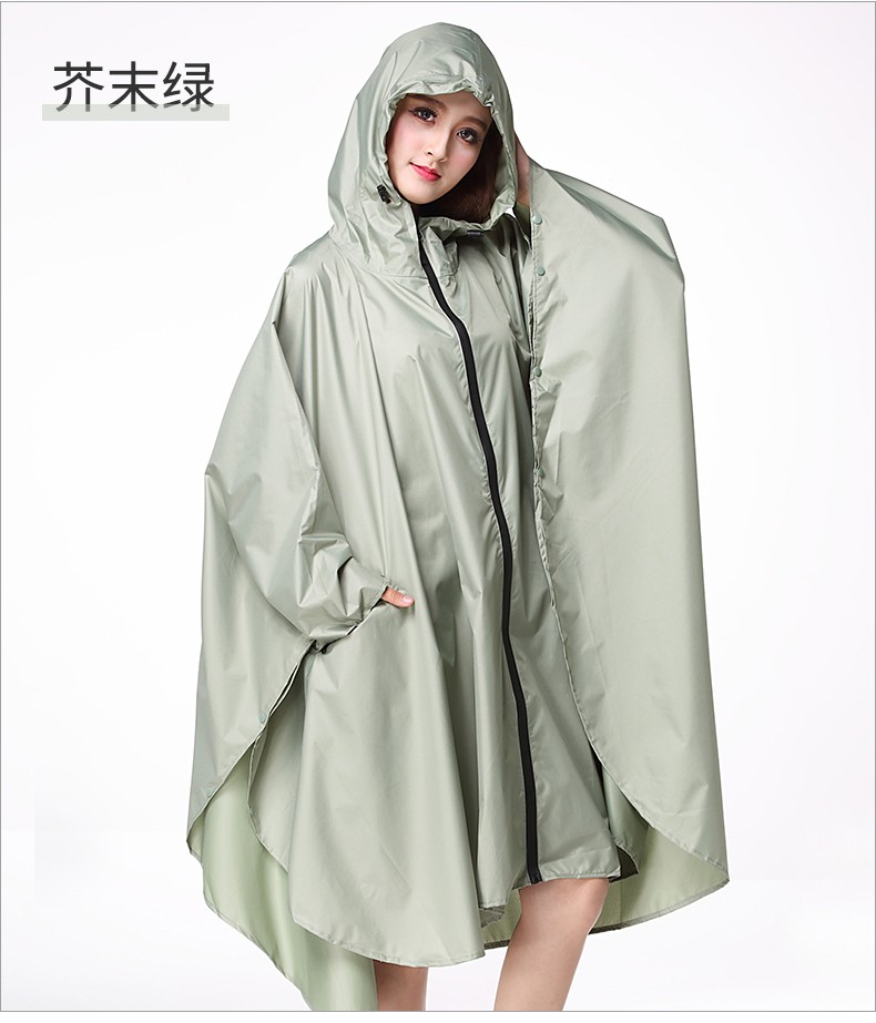工马定制雨衣成人时尚斗篷雨衣披风男女情侣背包骑车风衣式电动车大码