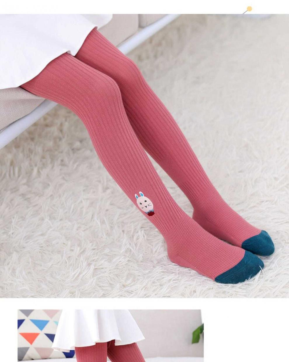 儿童休闲女童连裤袜棉薄款儿童打底裤袜中厚公主洋气宝宝连体袜包运费