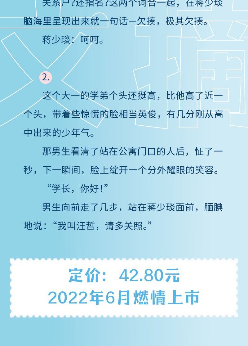 《少说几句 冰块儿 著 原名 少汪几句 汪哲x蒋少琰 双男主 青春文学书