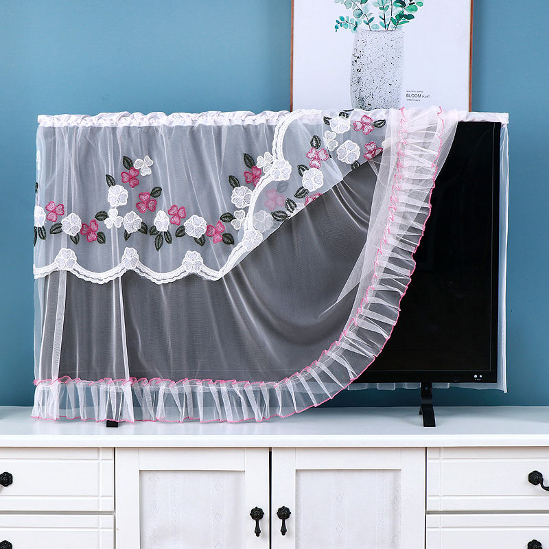 液晶电视罩布家用客厅电视机防尘罩套子新款55寸开机不取挂式通用蝴蝶