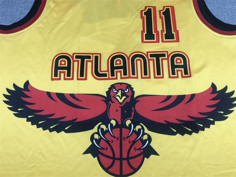 杜勒启腾讯体育nba同款亚特兰大老鹰队城市版11号特雷-杨刺绣球衣 21