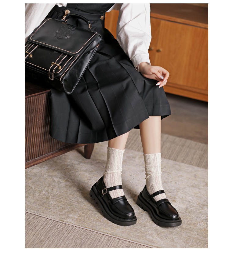 小皮鞋jk玛丽珍女制服鞋小皮鞋女春季日系jk制服鞋松糕底学院风玛丽珍