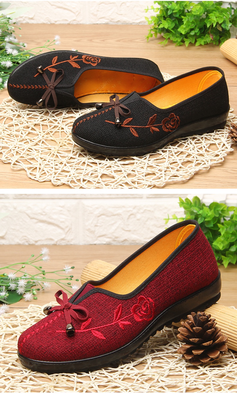 春秋老北京布鞋女单鞋休闲透气女士妈妈鞋防滑软底中老年人奶奶鞋801