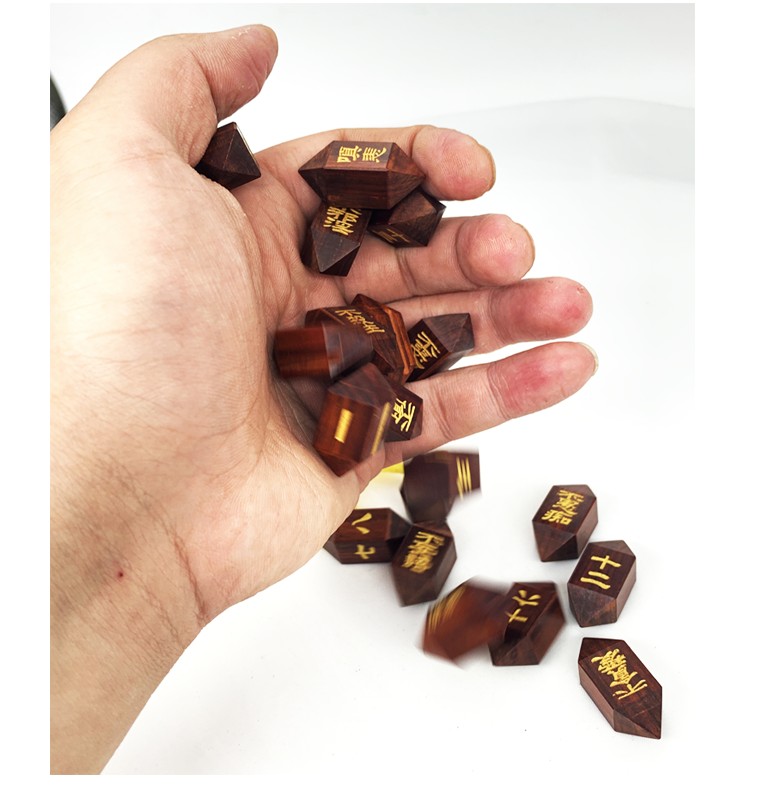 焕云阁 地藏小叶紫檀占察轮 高油高密紫檀手工打磨 占察木轮酸枝木盒