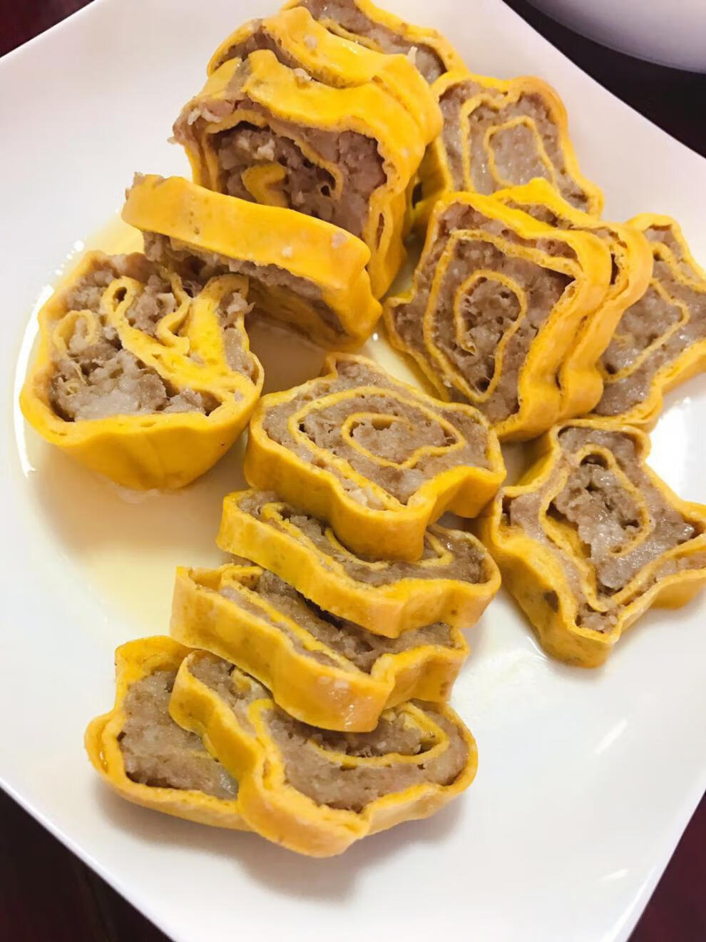 fghgf 新鲜手工三鲜蛋卷诸暨特产猪肉三鲜蛋猪夹心肉放鸭蛋蛋卷好吃