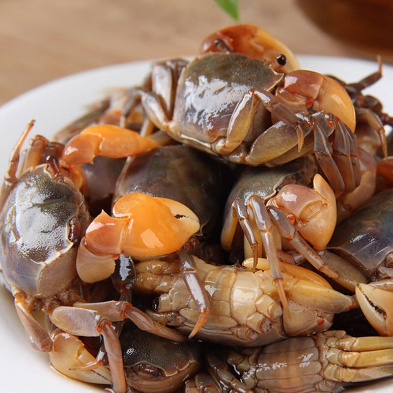 虎钢馋宁波特产醉白玉蟹醉蟹生呛蟹 鲜活腌制发财蟹即食罐装海鲜醉