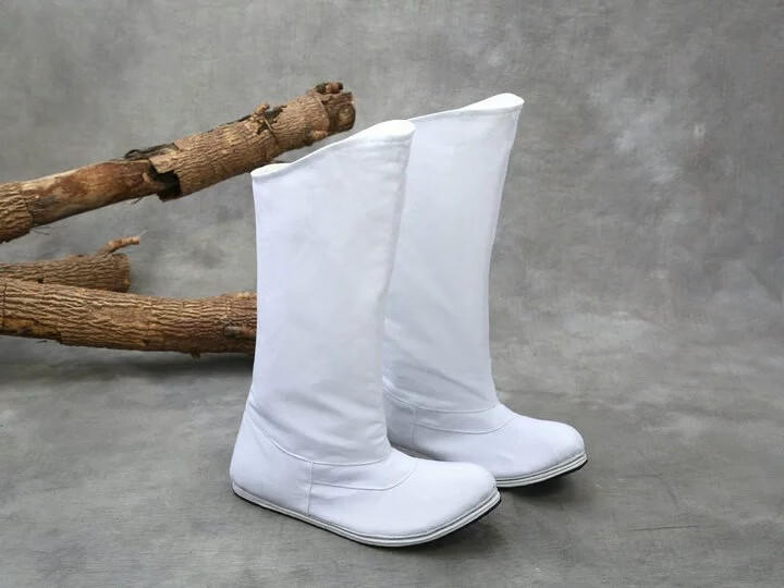 布靴男古代古装汉服靴子新款千层底子影视鞋清明官靴皂靴复古男鞋