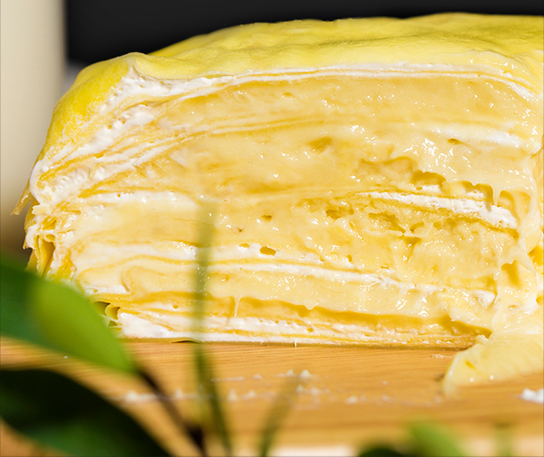 缤纷彩虹猫山王榴莲千层爆浆蛋糕450g/850g礼盒装现做现发【顺丰空运