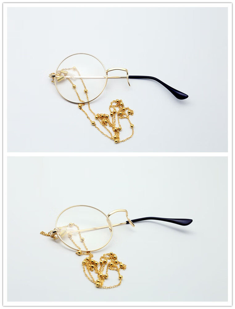 蒂霏祯 单片眼镜顾昀单边框lolita怪盗基德二次元墨镜复古单个眼 金框