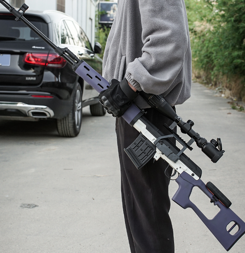 svd狙l击捷鹰svd抛壳软弹枪抢双用儿童玩具枪巴雷特成人awm 捷鹰svd紫