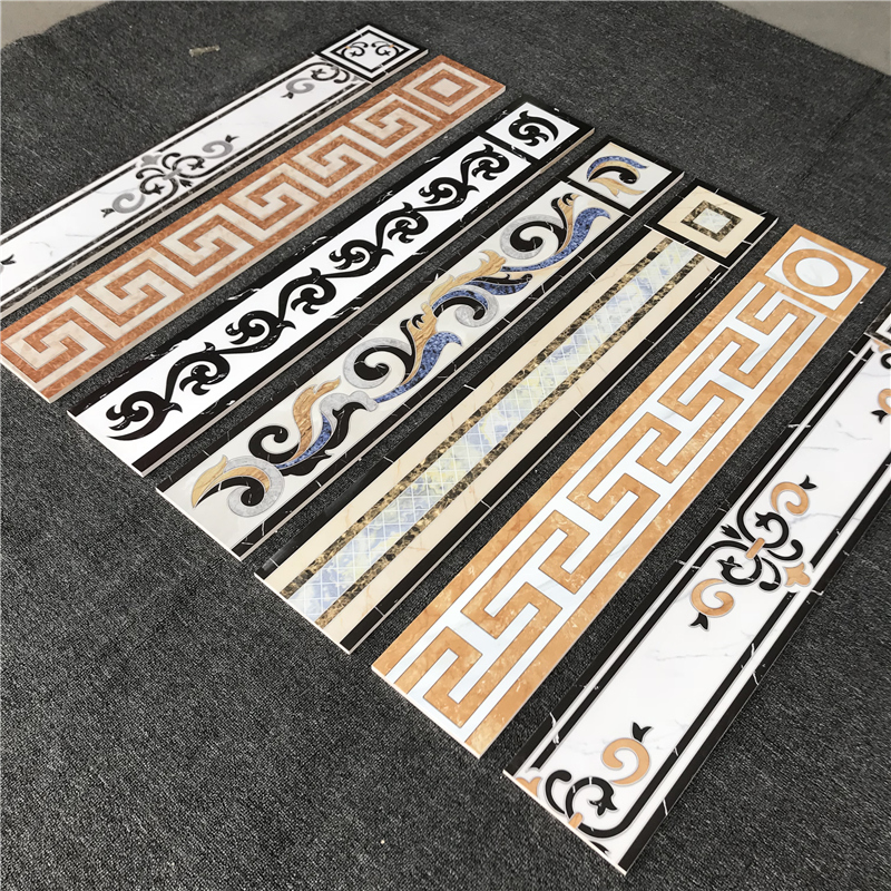 仿水刀波导线瓷砖150x800 过道玄关波打线客餐厅圈边踢脚线走边线 km