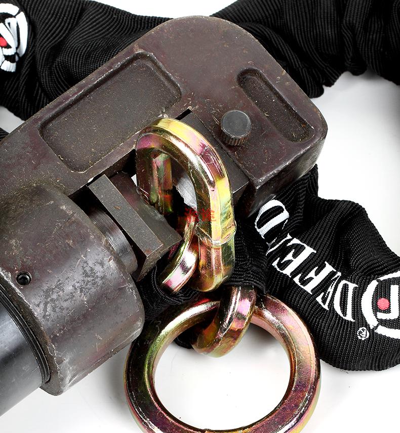 df报警链条锁防盗锁抗20吨摩托车锁电动车锁自行车加长防液压剪锁b级