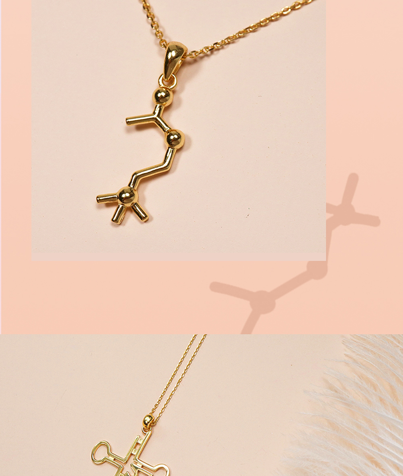 春尚 化学元素项链多巴胺上腺素转运rnas925银毕业生日送礼物