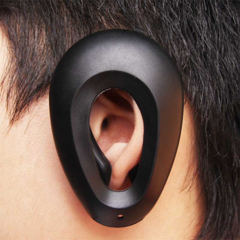 护耳防水耳套美发工具用品焗油烫发染发用的耳罩硅胶材质黑色硅胶耳罩