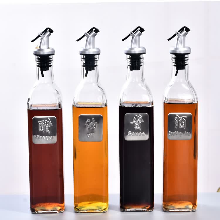装油的玻璃瓶厨房用品油瓶玻璃酒酱油醋瓶调料调瓶香油醋瓶家用醋瓶