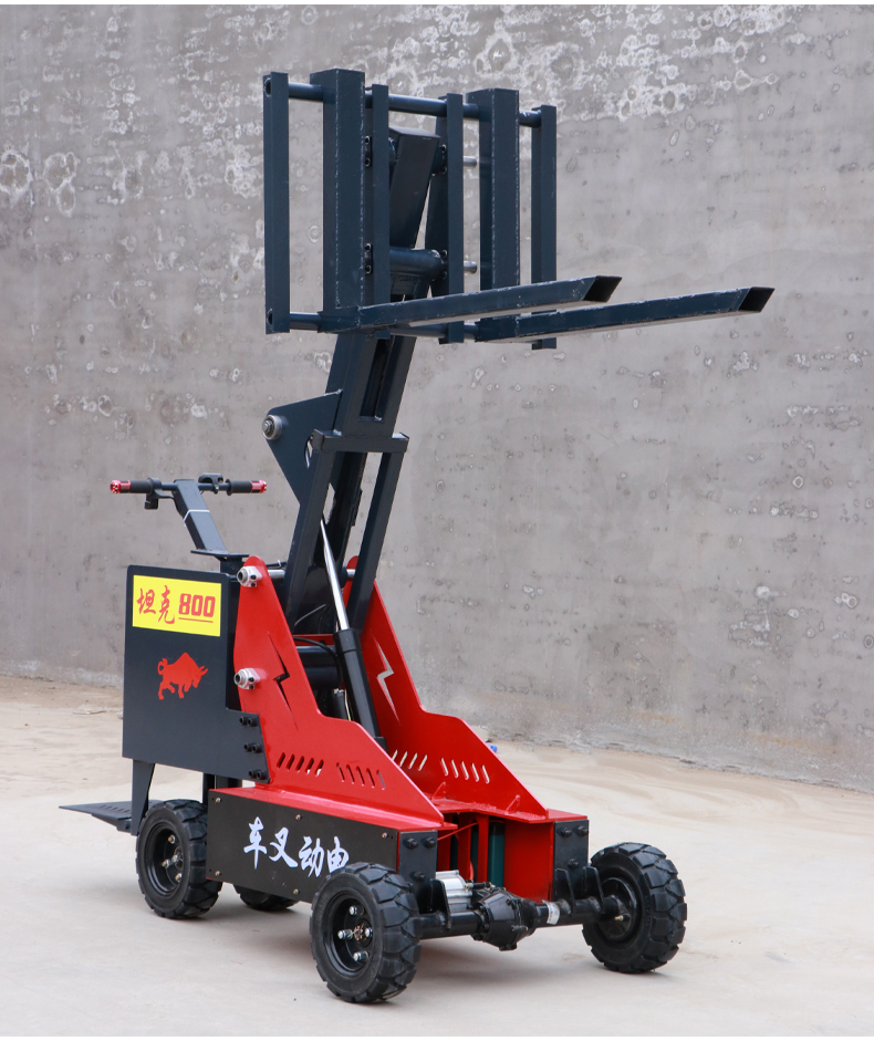 叉车坦克小型液压升降装卸仓储库房手推电动行走搬运车1吨小型叉车